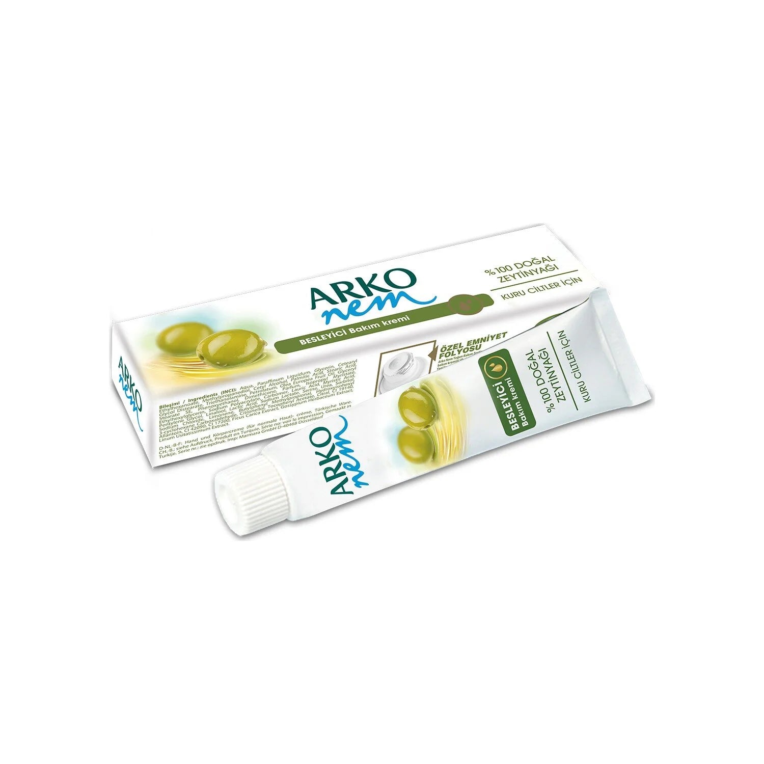 Arko Nem Olive Oil Moisturizing Hand Cream 20cc - Pack of 4