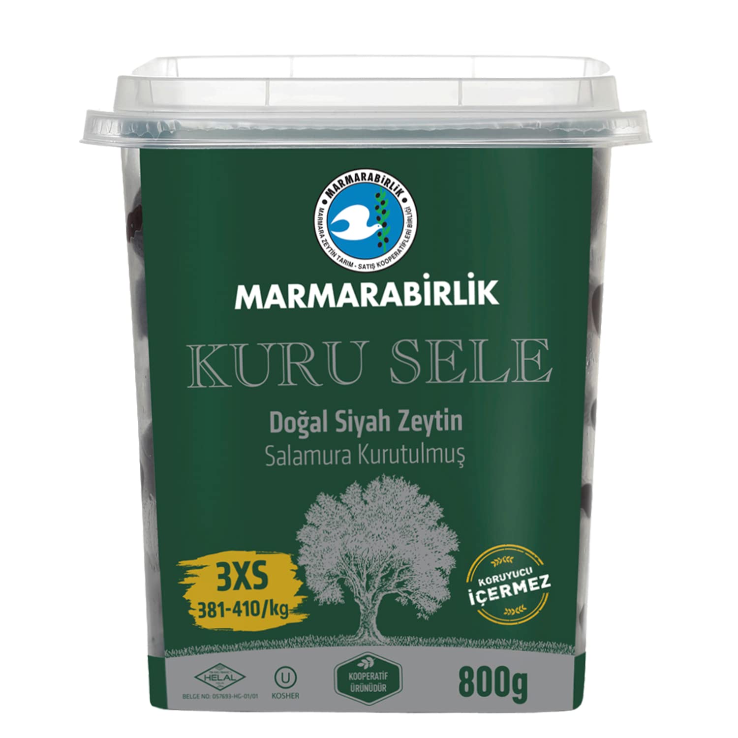 Marmarabirlik Exclusive Dried Natural Olives 3XS