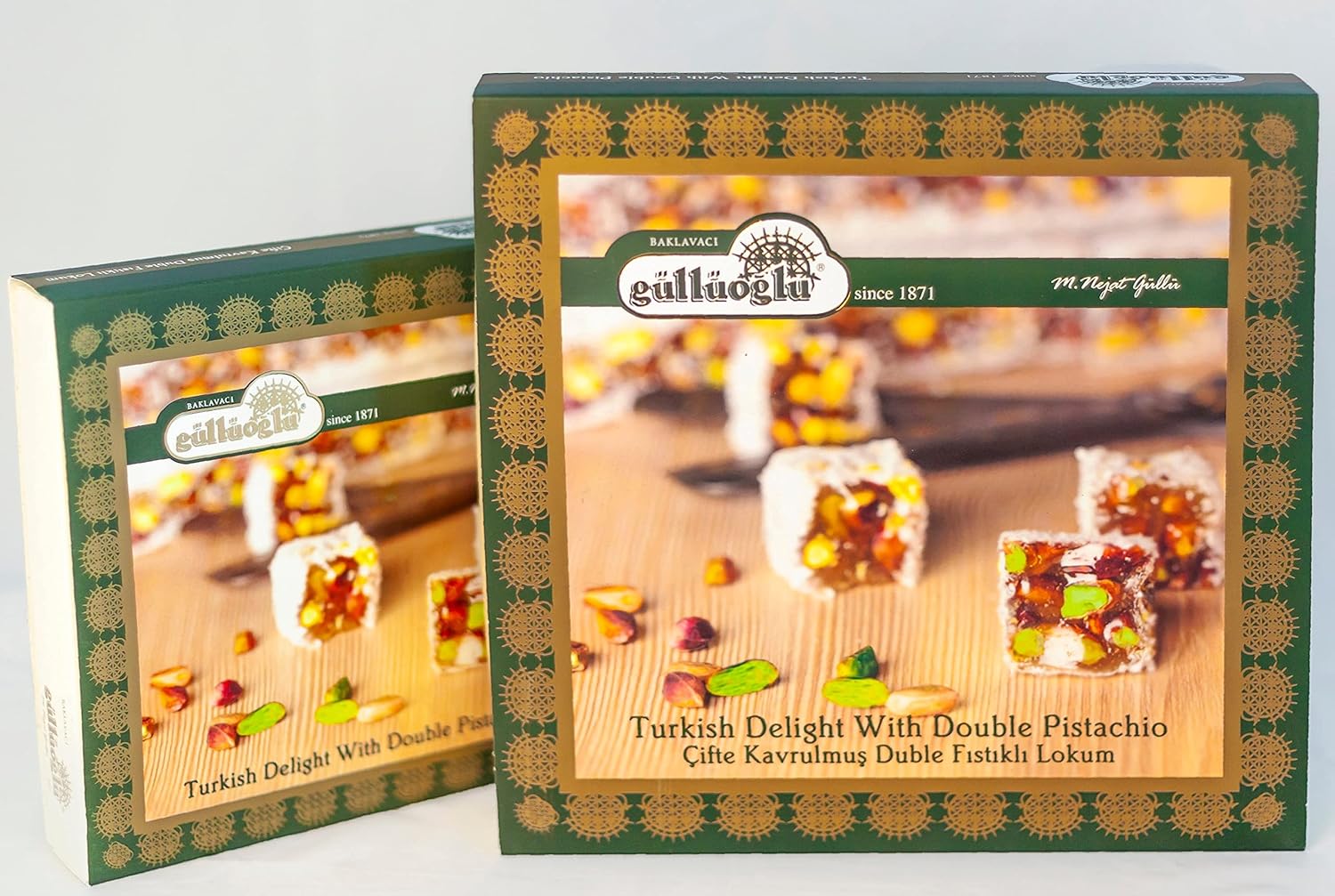 Gulluoglu Turkish Delight with Double Pistachio - 400g