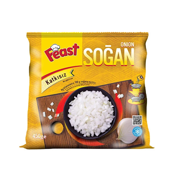 Feast Diced Onion 450g (Frozen)