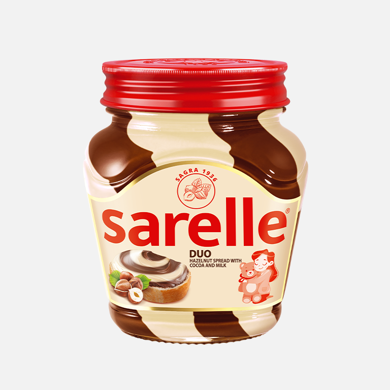 Sarelle Hazelnut Spread DUO - w/Cocoa&Milk (350g)