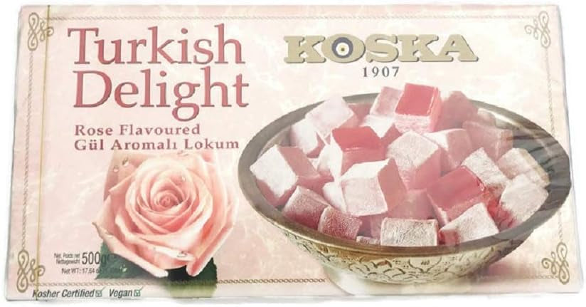 Koska Turkish Delight Rose Flavored 500g (Halal&Vegan&Kosher)