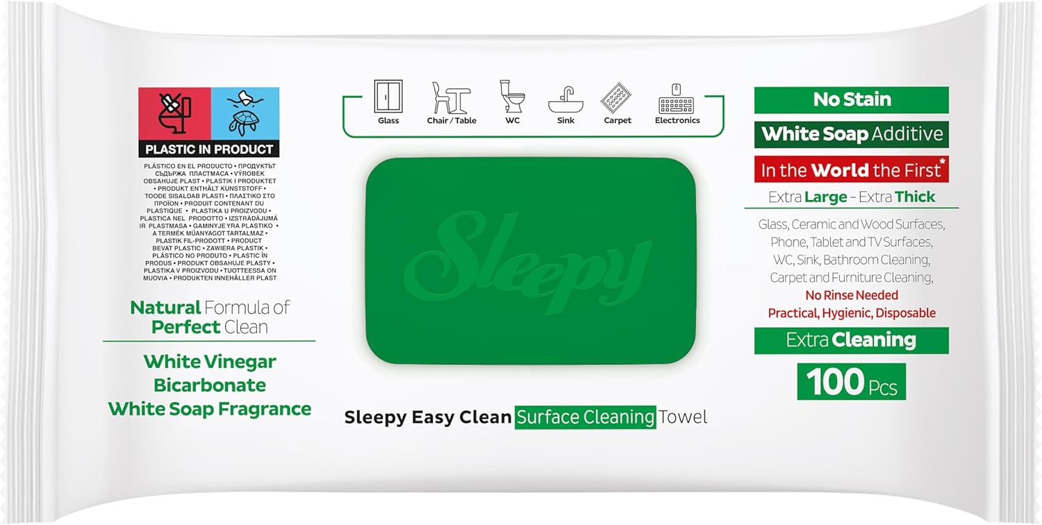 Sleepy Easy Clean Surface Cleaning Towel 100pcs