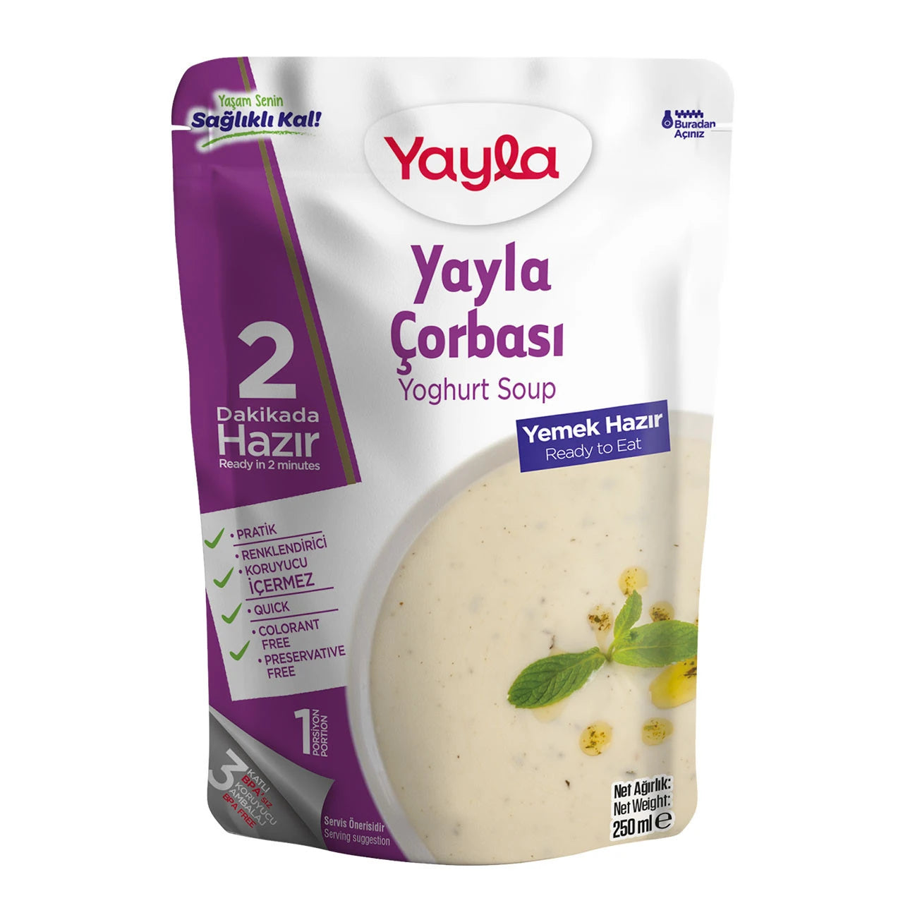 Yayla Yoghurt Soup 250ml (Yayla Corbasi)